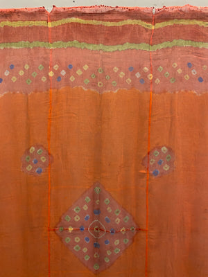 Rajasthan or Gujarat summer tie-dye bandhani shawl (206 x 134cm)