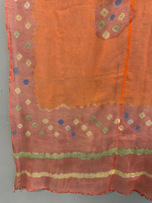 Rajasthan or Gujarat summer tie-dye bandhani shawl (206 x 134cm)