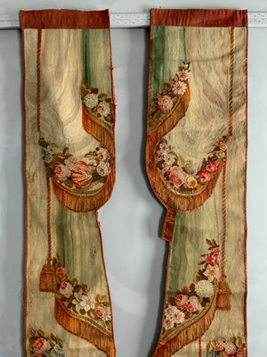 French Aubusson antique portiere tapestry pour l'entrée de la chambre (310 x 43cm) [2]
