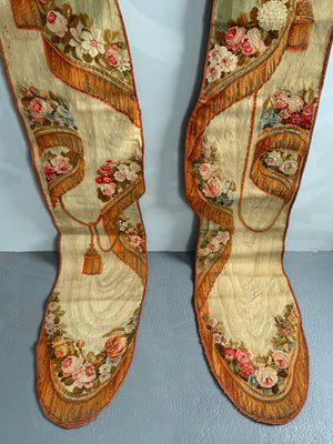 French Aubusson antique portiere tapestry pour l'entrée de la chambre (310 x 43cm) [2]