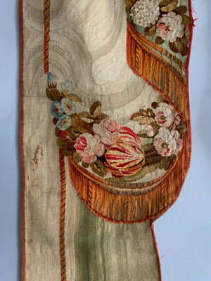 French Aubusson antique portiere tapestry pour l'entrée de la chambre (310 x 43cm) [2]