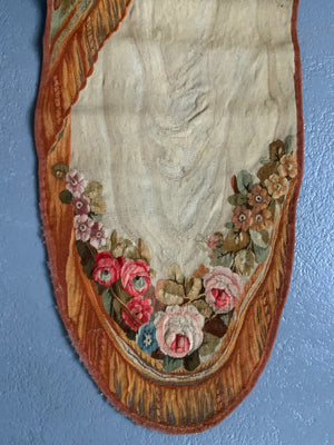 French Aubusson antique portiere tapestry pour l'entrée de la chambre (310 x 43cm) [2]