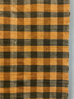 Turkish chequered wool flatweave cover (255 x 166cm)