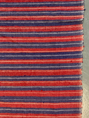 Turkish chequered wool flatweave cover (282 x 148cm)