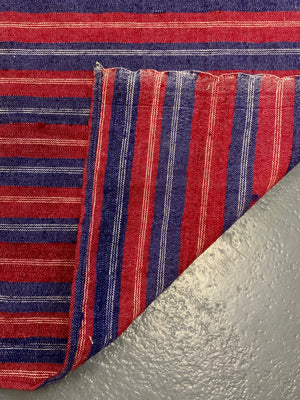 Turkish chequered wool flatweave cover (282 x 148cm)