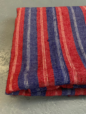 Turkish chequered wool flatweave cover (282 x 148cm)