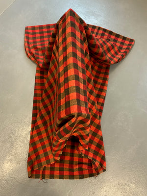 Turkish chequered wool flatweave cover (213 x 155cm)