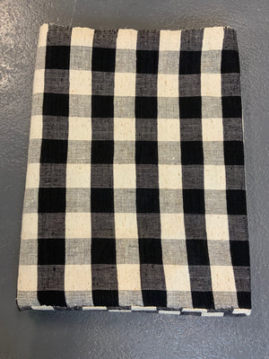 Turkish chequered wool flatweave cover (300 x 182cm)