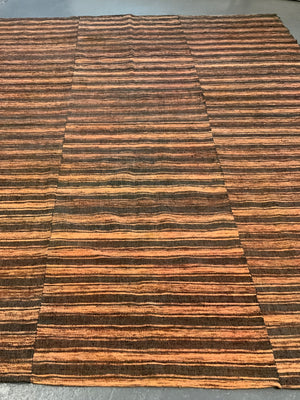 Turkish chequered wool flatweave cover (266 x 205cm)