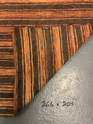 Turkish chequered wool flatweave cover (266 x 205cm)