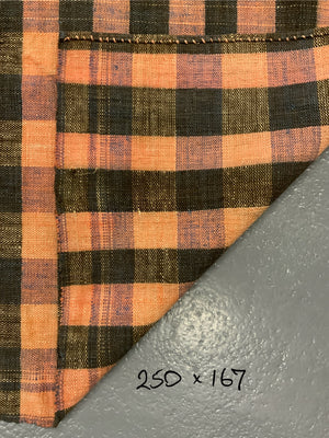 Turkish chequered wool flatweave cover (250 x 167cm)