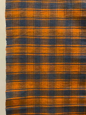 Turkish chequered wool flatweave cover (273 x 173cm)