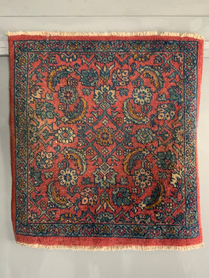 Sultanabad vintage Mahal mat (81 x 74cm)