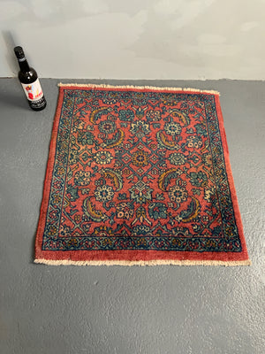 Sultanabad vintage Mahal mat (81 x 74cm)