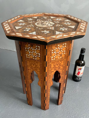 Damascus table converted to a sewing work box (53 x 41cm)