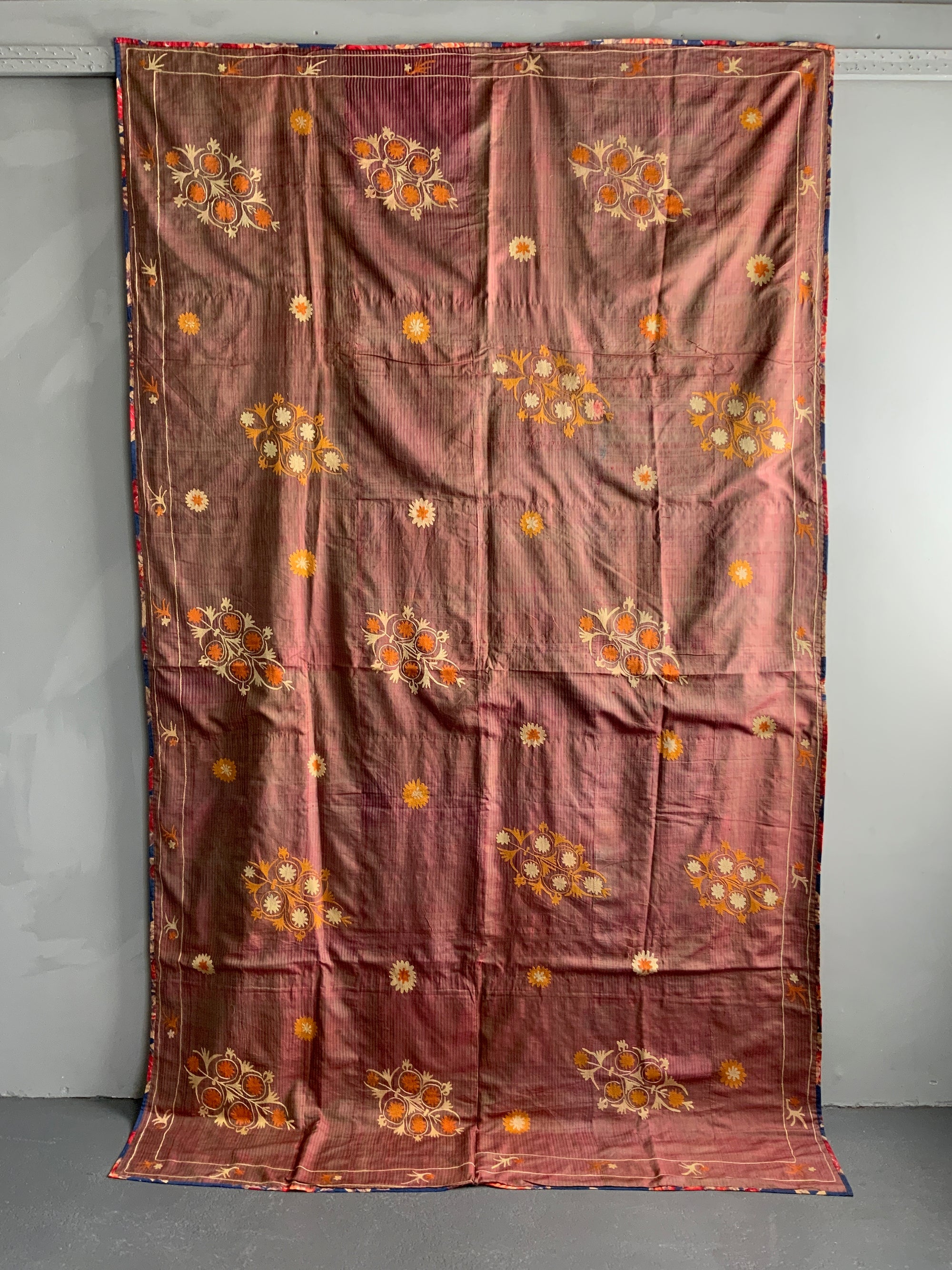 Uzbekistan vintage Andijan suzani (257 x 153cm)
