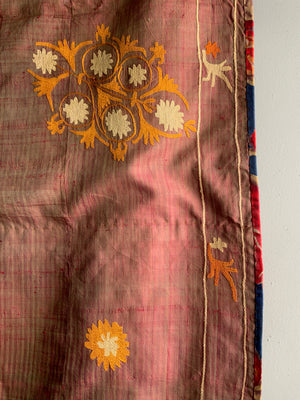 Uzbekistan vintage Andijan suzani (257 x 153cm)