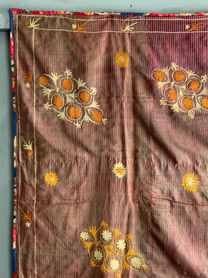 Uzbekistan vintage Andijan suzani (257 x 153cm)