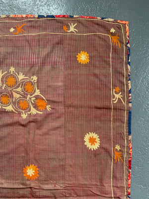 Uzbekistan vintage Andijan suzani (257 x 153cm)