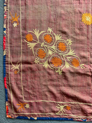 Uzbekistan vintage Andijan suzani (257 x 153cm)