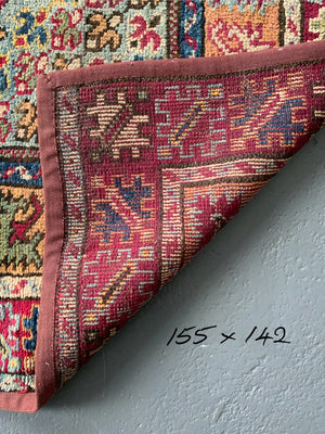 Moroccan Rabat vintage rug (155 x 142cm)