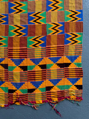 Ghana Ashanti chieftans kente mantle (265 x 191cm)