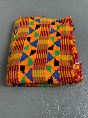 Ghana Ashanti chieftans kente mantle (265 x 191cm)