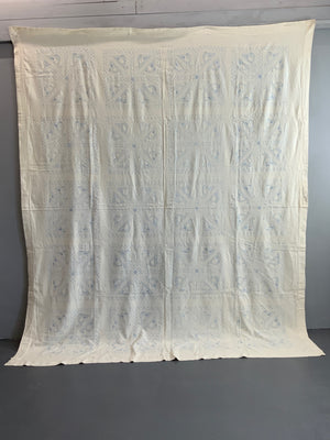 Indian Bengal kantha stitched bedcover (276 x 221cm)