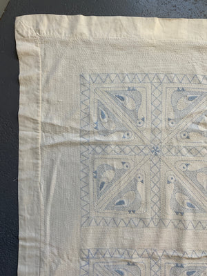 Indian Bengal kantha stitched bedcover (276 x 221cm)