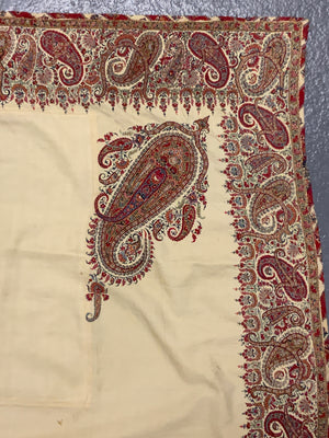 Superb antique Persian embroidery from a cloak (142 x 272cm)