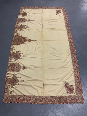 Superb antique Persian embroidery from a cloak (142 x 272cm)