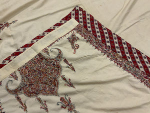 Superb antique Persian embroidery from a cloak (142 x 272cm)
