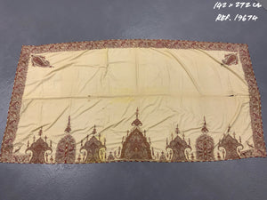 Superb antique Persian embroidery from a cloak (142 x 272cm)