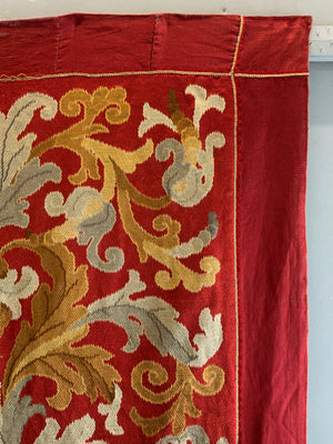 Presumed French stitched silk embroidery (207 x 196cm)