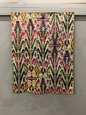 Uzbekistan antique silk adras ikat (170 x 130cm)