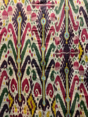 Uzbekistan antique silk adras ikat (170 x 130cm)