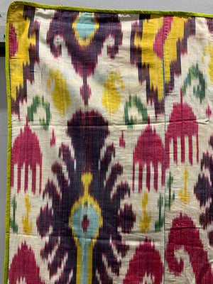 Uzbekistan antique silk adras ikat (170 x 130cm)