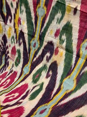 Uzbekistan antique silk adras ikat (170 x 130cm)