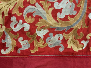 Presumed French stitched silk embroidery (207 x 196cm)