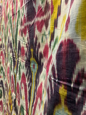 Uzbekistan antique silk adras ikat (170 x 130cm)