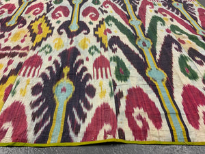 Uzbekistan antique silk adras ikat (170 x 130cm)