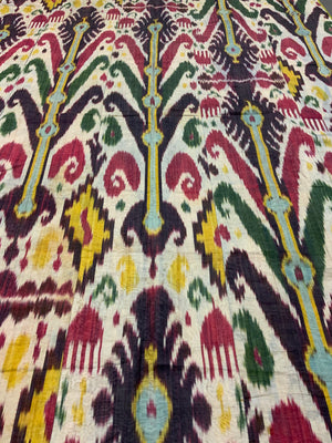 Uzbekistan antique silk adras ikat (170 x 130cm)