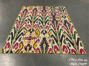 Uzbekistan antique silk adras ikat (170 x 130cm)