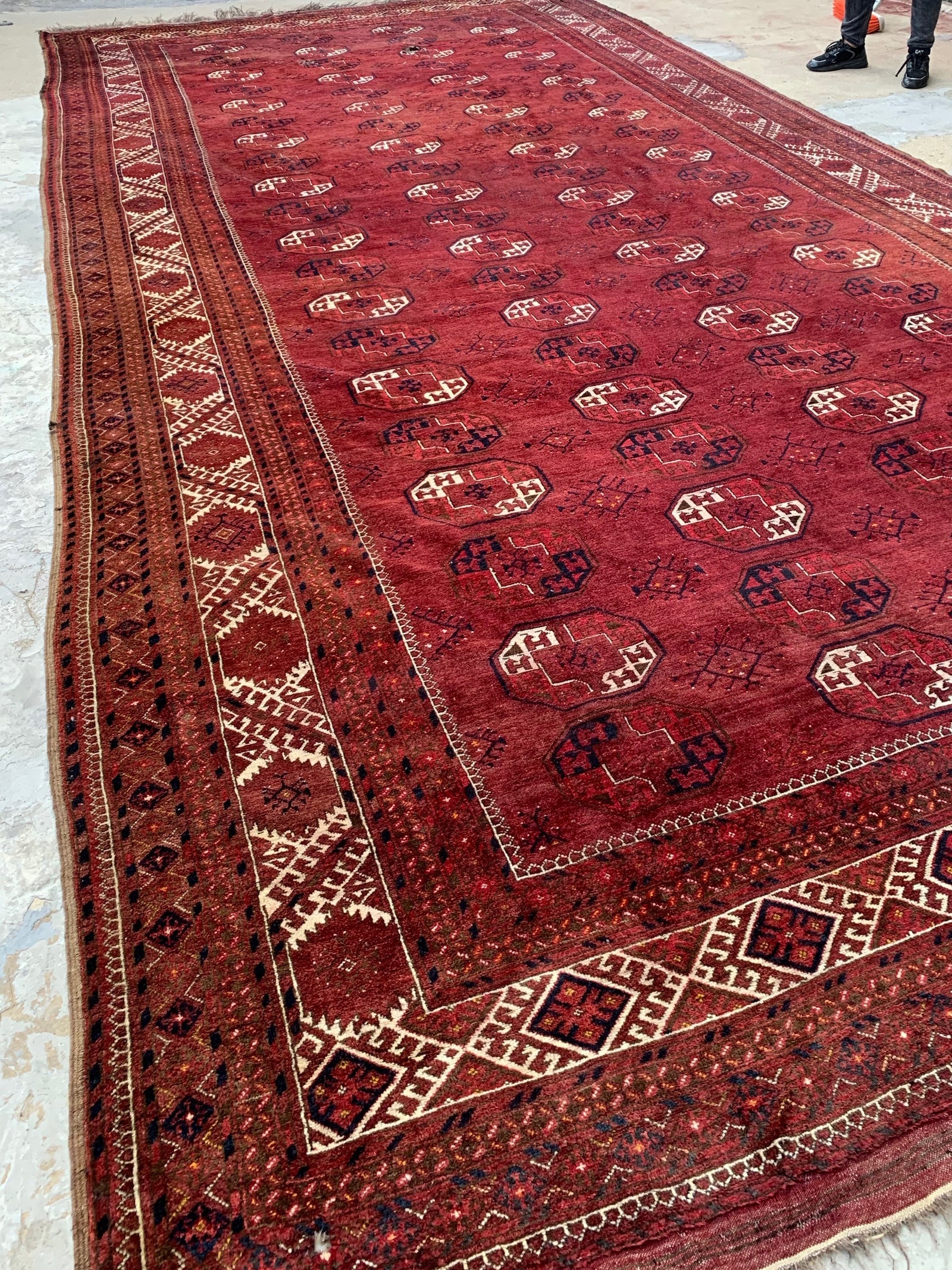 Chob Bash / Kizil Eyek Afghan oversize kelleigh carpet (673 x 300cm)