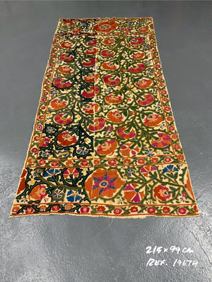 Uzbekistan antique suzani (215 x 99cm)