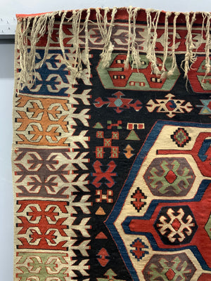 Turkish Central Anatolian antique kilim (446/423 x 156cm)