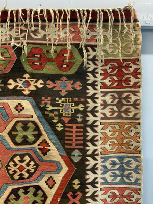 Turkish Central Anatolian antique kilim (446/423 x 156cm)