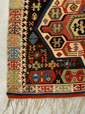Turkish Central Anatolian antique kilim (446/423 x 156cm)