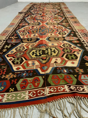 Turkish Central Anatolian antique kilim (446/423 x 156cm)