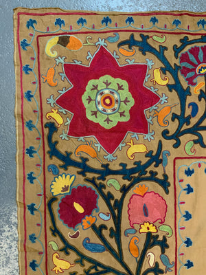 Uzbekistan Suzani antique fragment 244 x 82cm)